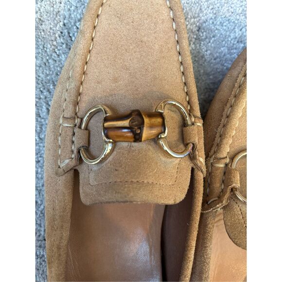 EUC GUCCI Suede bamboo horsebit driving loafer, tan, Sz 36 $1,050 - Picture 10 of 10